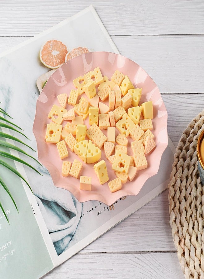 Luckforest Miniature Artificial Cheese, 60 Pcs 6 Styles Fake Cheese Resin Simulation Cheesecake Dessert Food Models for Dollhouse Kitchen Decoration DIY Accessory Photography Props - Image 3